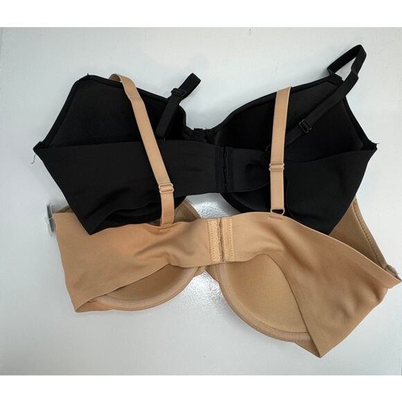 Intimates Plus 2-Pack T-Shirt Bras – Size 44D – Black & Nude – NWT - Picture 4 of 7